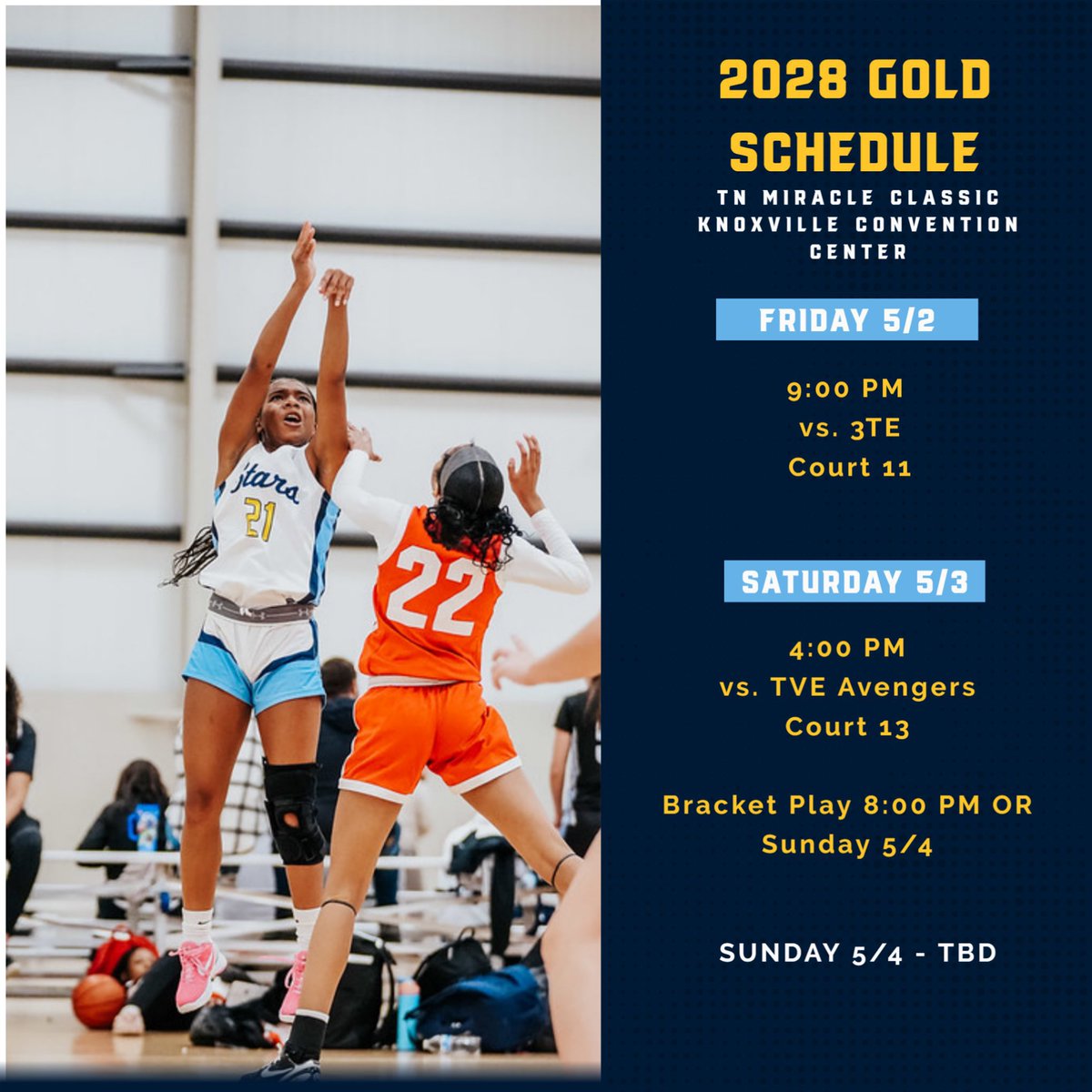 Ella Johnson (@ej_2028) on Twitter photo Looking forward to suiting up with <a href="/StarsNash_GBB/">STARS HS GBB</a> at the TN Miracle Classic in Knoxville this weekend! <a href="/EllaGadsey/">Ella Gadsey</a> <a href="/Ava__Hughes15/">Ava Hughes</a> <a href="/JordynP_10/">Jordyn</a> <a href="/CoachCallieCook/">Callie Rae (Cook) Lester</a> <a href="/Rileyoconnor24/">Riley O'Connor</a> <a href="/StarsNash_GBB/">STARS HS GBB</a> <a href="/TTUWBB/">Tennessee Tech Women’s Basketball</a> <a href="/Longrangebomba/">Allison Clark</a> <a href="/ETSU_WBB/">ETSU WBB</a> <a href="/lv_recruiting/">Lady Vols Basketball Recruiting</a> <a href="/MeadeHoops/">Amanda Meade</a> <a href="/LizzySharpton25/">Lizzy Sharpton</a> Looking forward to suiting up with <a href="/StarsNash_GBB/">STARS HS GBB</a> at the TN Miracle Classic in Knoxville this weekend! <a href="/EllaGadsey/">Ella Gadsey</a> <a href="/Ava__Hughes15/">Ava Hughes</a> <a href="/JordynP_10/">Jordyn</a> <a href="/CoachCallieCook/">Callie Rae (Cook) Lester</a> <a href="/Rileyoconnor24/">Riley O'Connor</a> <a href="/StarsNash_GBB/">STARS HS GBB</a> <a href="/TTUWBB/">Tennessee Tech Women’s Basketball</a> <a href="/Longrangebomba/">Allison Clark</a> <a href="/ETSU_WBB/">ETSU WBB</a> <a href="/lv_recruiting/">Lady Vols Basketball Recruiting</a> <a href="/MeadeHoops/">Amanda Meade</a> <a href="/LizzySharpton25/">Lizzy Sharpton</a>