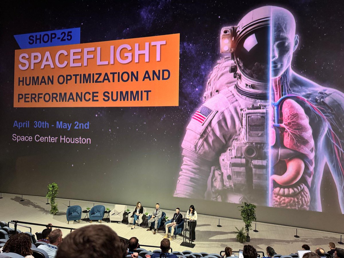 _LukeHughes_'s tweet image. Enjoyed our session discussing how Blood Flow Restriction could be used to optimise exercise countermeasures to spaceflight at #SHOP25 and showing our ongoing programme of research, including our recent historic mission to take BFR to space with @SpaceX