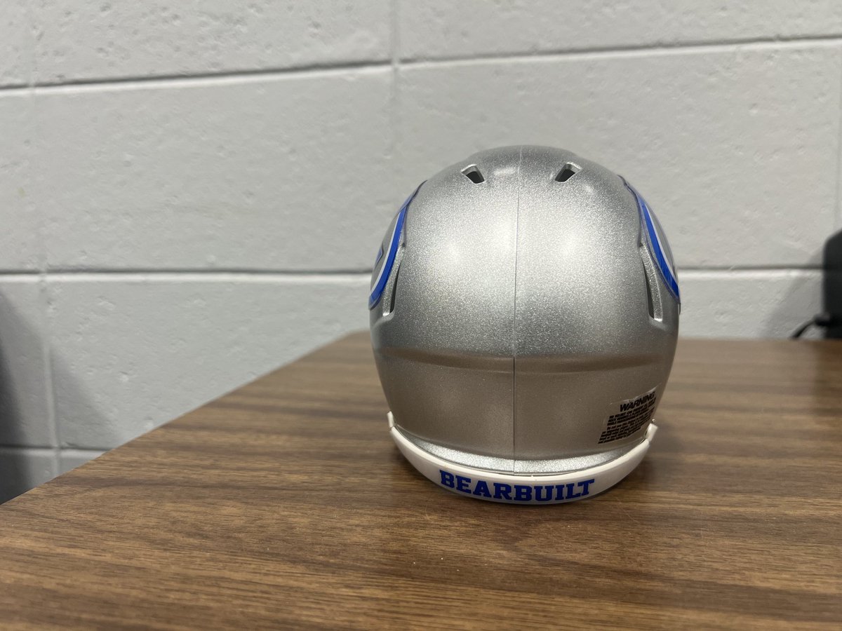 Big thank you to @gridironhelmets for the shipment of  miniature Burke County Football helmets! 🐻🏈