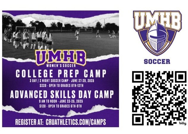 Coming up on camp season! Join us on the field this summer!