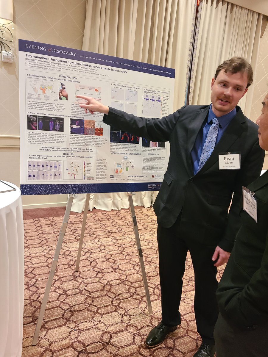 Microbiology & Infectious Diseases Grad Prgm (@midatgsbs) on Twitter photo PhD student, Ryan Sloan (Lee lab), graduate work was highlighted this week, among other students, at our Graduate School's Evening of Discovery. Community members learned about Ryan's work on parasitic pathogenicity. Great job Ryan! #sciencecommunication <a href="/jleelab_schisto/">Jayhun Lee</a> PhD student, Ryan Sloan (Lee lab), graduate work was highlighted this week, among other students, at our Graduate School's Evening of Discovery. Community members learned about Ryan's work on parasitic pathogenicity. Great job Ryan! #sciencecommunication <a href="/jleelab_schisto/">Jayhun Lee</a>