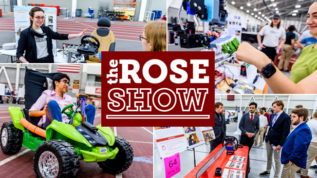 More than 130 student teams will showcase their innovative projects at this year's Rose Show on 5/7 (1-3 pm) in our Sports &amp; Recreation Center. The public is invited to this free event &amp; see what our students have working on this school year. #rosehulman 
rose-hulman.edu/news/2025/Rose…