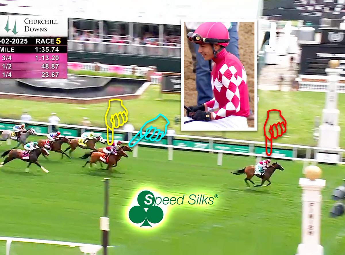 Hey, a win-place-show finish for <a href="/SpeedSilks/">Speed Silks</a>® owners in the $600K Edgewood (G2) at <a href="/ChurchillDowns/">Churchill Downs</a>! Here's NITROGEN stopping the clock with <a href="/jose93_ortiz/">Jose Ortiz</a> aboard. Trainer <a href="/markecasse/">Mark Casse</a>, owner <a href="/DJ_Stable/">DJ Stable</a> LLC. LUSH LIPS finished second; VIXEN third. All 3 jockeys in Speed Silks brand