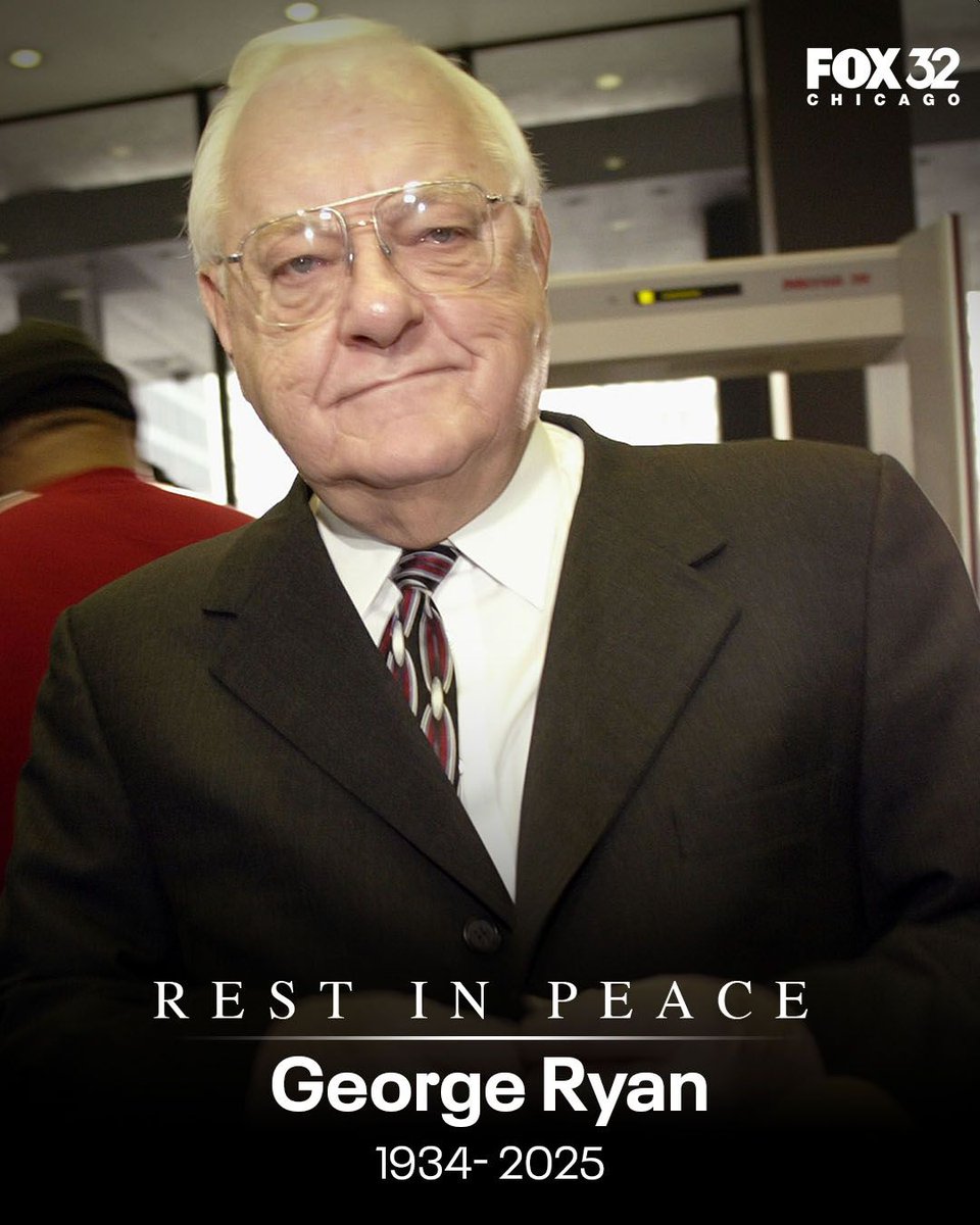 REST IN PEACE: Former Illinois Gov. George Ryan has died at the age of 91. | STORY: bit.ly/4cWCBtm