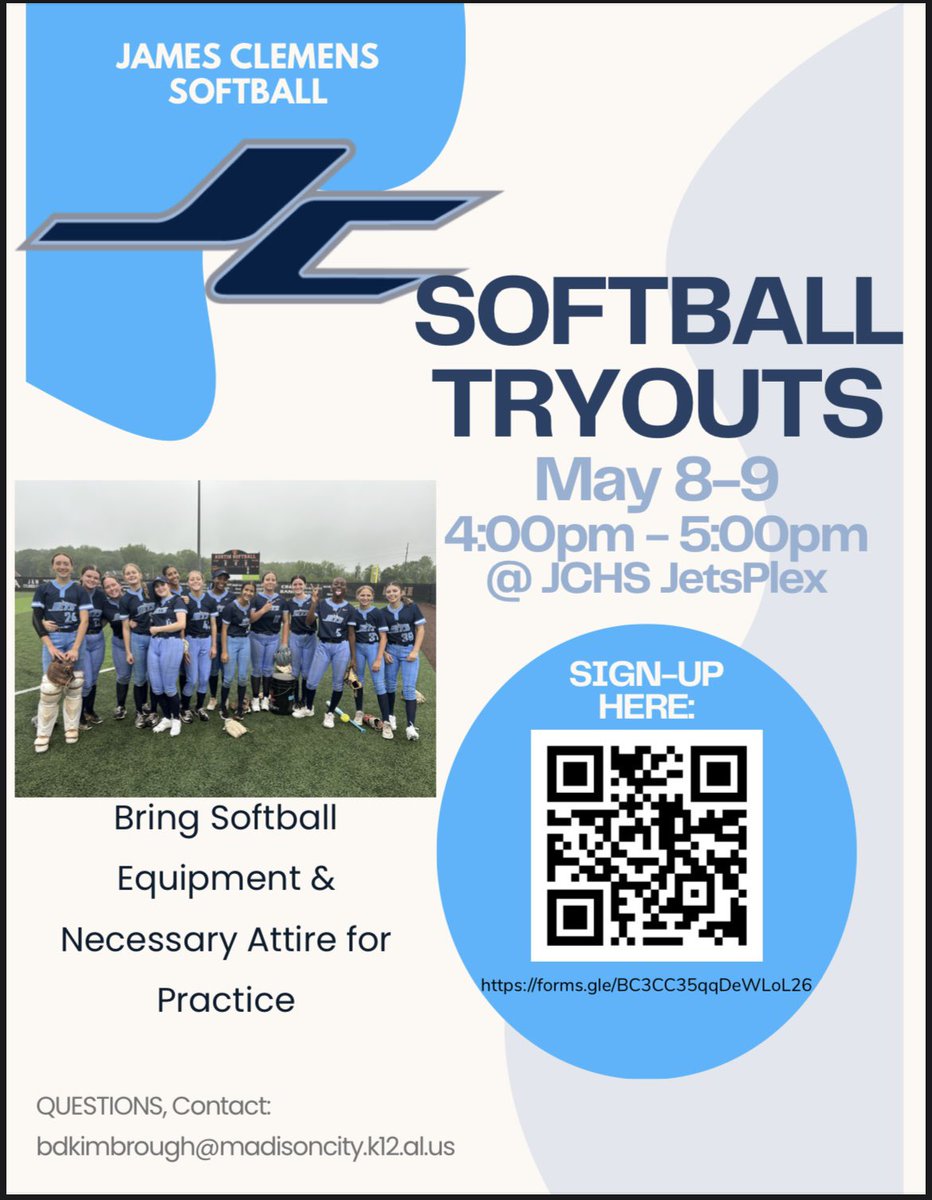 Register now for Upcoming Tryouts