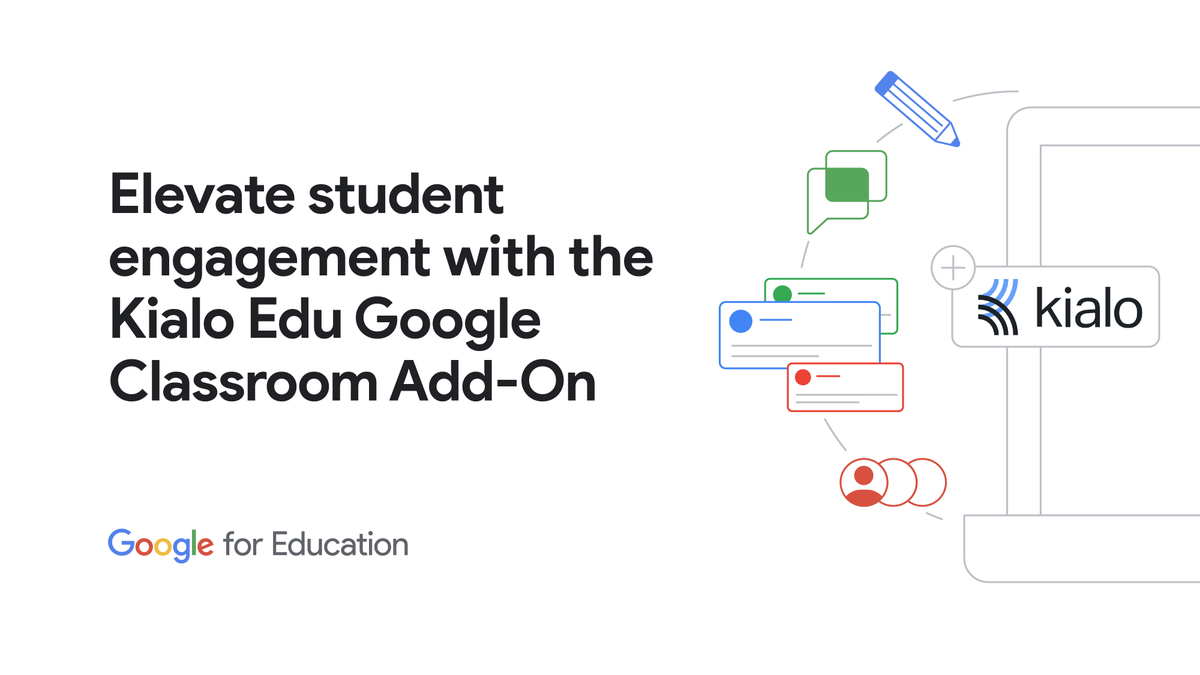 GoogleForEdu's tweet image. Revolutionize classroom discussions and have deeper, more inclusive interactions on #GoogleClassroom with the free of charge @KialoEdu add-on!

✅Increase participation 3–5x
✅Train critical thinking
✅Strengthen topic comprehension
Admins, enable this now goo.gle/3ECtvp7