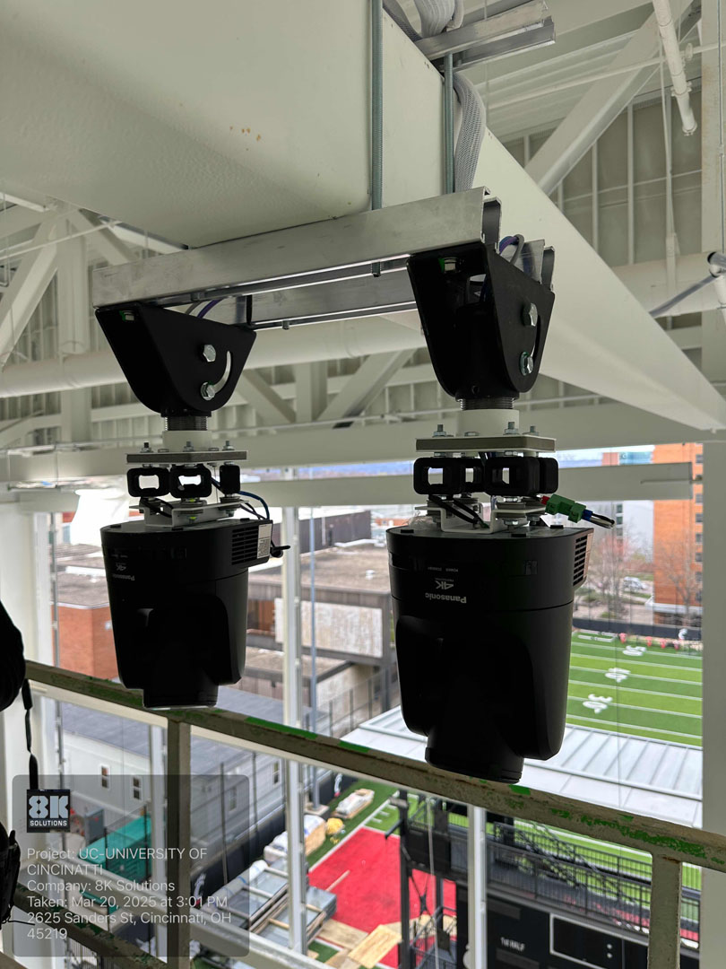 Our integration team spent time in Bearcat Country, installing networked PTZ cameras in their new football indoor practice facility, replacing a couple of cameras on the outdoor fields and building their control room.

Keeping everyone safe and delivering quality.
#ProjectFriday
