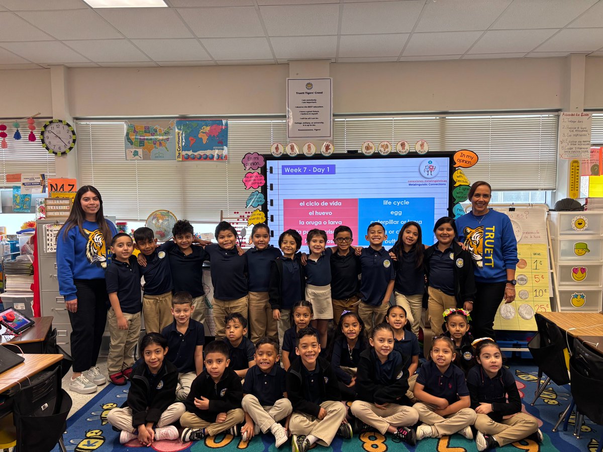 Dual Language Dallas ISD (@duallanguage) on Twitter photo Celebrating the fantastic work of Ms. Moreno at Truett Elementary! Her engaging "Bilingüito Center" empowers young Emergent Bilingual students to discover and strengthen the links between Spanish and English independently. <a href="/GWTruett/">G. W. Truett ES</a> Celebrating the fantastic work of Ms. Moreno at Truett Elementary! Her engaging "Bilingüito Center" empowers young Emergent Bilingual students to discover and strengthen the links between Spanish and English independently. <a href="/GWTruett/">G. W. Truett ES</a>