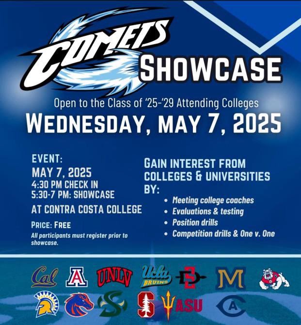 Da’Marcus Brown (@damarcus_brown1) on Twitter photo I will be attending the Comets Showcase 5/7 to display my talent!!@CCCFootball_24 <a href="/coach_rincon01/">Coach Rincon</a> <a href="/CJPollard1/">C.J. Pollard</a> <a href="/BrandonHuffman/">Brandon Huffman</a> <a href="/grant_union/">GHSpacersFootball</a> <a href="/westcoastpreps_/">West Coast Preps</a> I will be attending the Comets Showcase 5/7 to display my talent!!@CCCFootball_24 <a href="/coach_rincon01/">Coach Rincon</a> <a href="/CJPollard1/">C.J. Pollard</a> <a href="/BrandonHuffman/">Brandon Huffman</a> <a href="/grant_union/">GHSpacersFootball</a> <a href="/westcoastpreps_/">West Coast Preps</a>