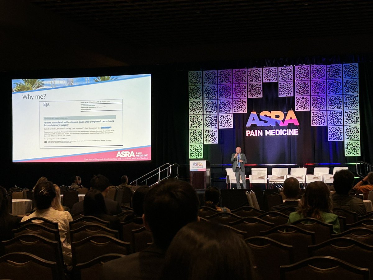 James K. Kim (@james_kim_md) on Twitter photo Program Chair <a href="/Ropivacaine/">Dr. Vishal Uppal MBBS, FRCA 🇨🇦🇮🇳🏴</a>: “As the chair of this meeting, I don’t know why I scheduled myself to follow Ed Mariano.” 😂
Most important predictive factor of rebound pain: Procedures involving bone. <a href="/ASRA_Society/">ASRA Pain Medicine</a> #ASRASPRING25 #ASRA50 Program Chair <a href="/Ropivacaine/">Dr. Vishal Uppal MBBS, FRCA 🇨🇦🇮🇳🏴</a>: “As the chair of this meeting, I don’t know why I scheduled myself to follow Ed Mariano.” 😂
Most important predictive factor of rebound pain: Procedures involving bone. <a href="/ASRA_Society/">ASRA Pain Medicine</a> #ASRASPRING25 #ASRA50