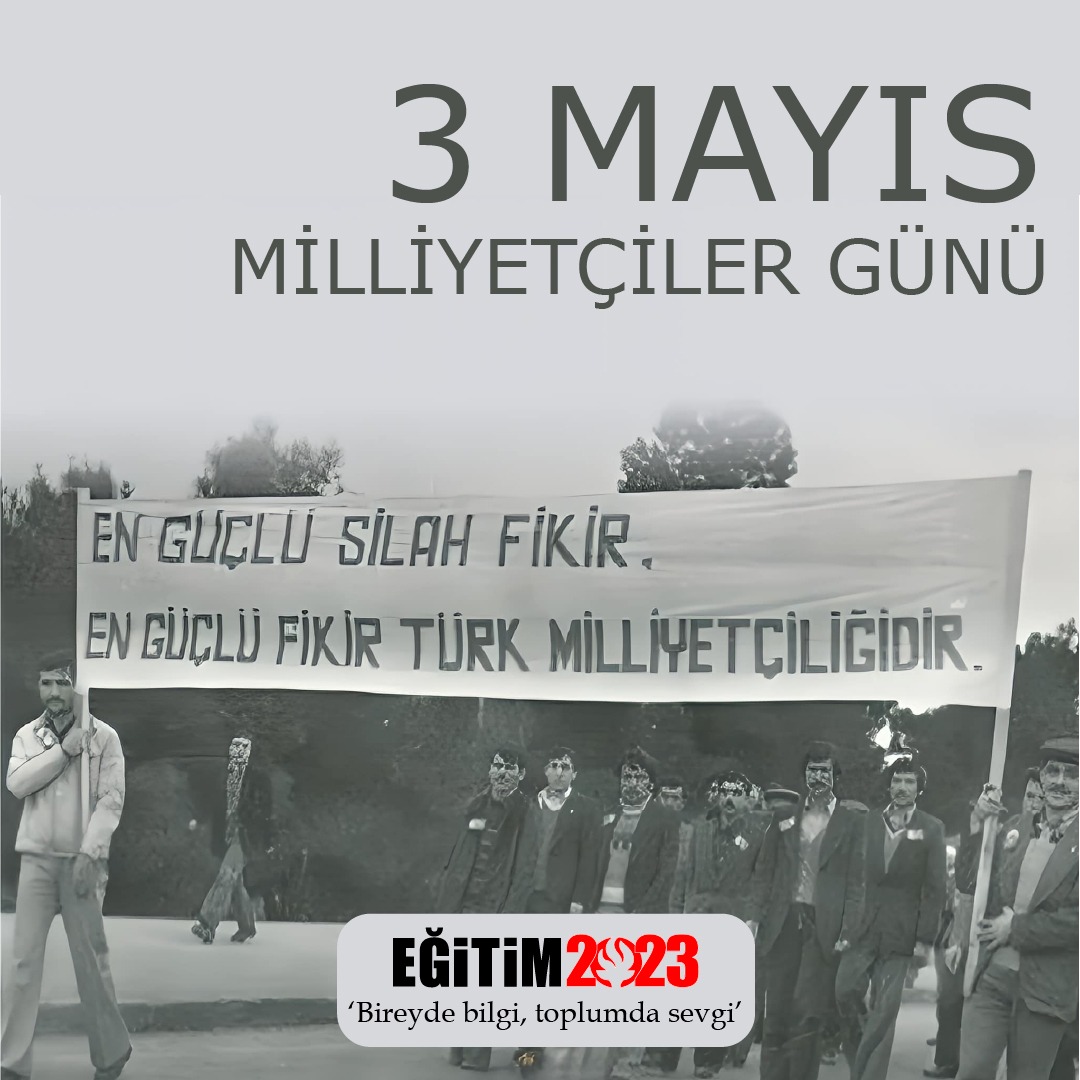 EĞİTİM2023 DERNEĞİ (@egitim2023der) on Twitter photo 3 Mayıs Milliyetçiler Günü Kutlu Olsun...
#3mayıs #3mayısmilliyetçilergünü #milliyetci #alparslantürkeş
<a href="/ertekinengintes/">Ertekin ENGİN</a> 3 Mayıs Milliyetçiler Günü Kutlu Olsun...
#3mayıs #3mayısmilliyetçilergünü #milliyetci #alparslantürkeş
<a href="/ertekinengintes/">Ertekin ENGİN</a>
