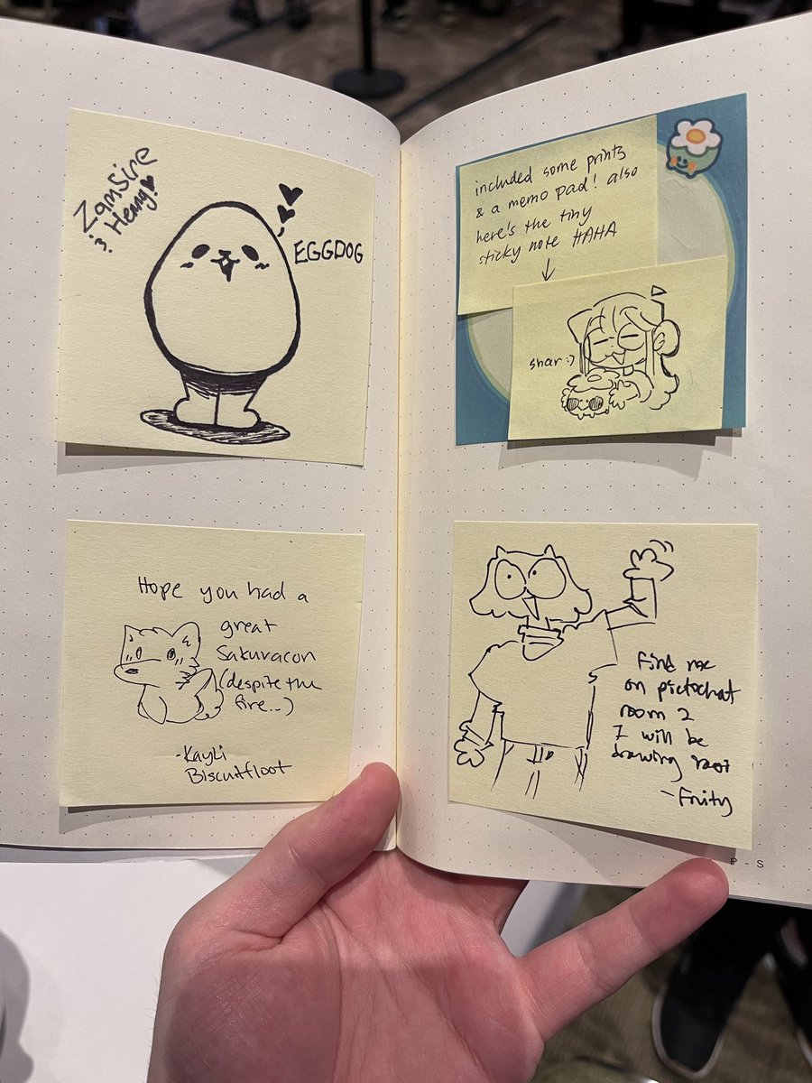 BraphicContent's tweet image. Newest sticky note doodles in the #communitynotes
Featuring:
@shar
@EtudeF0rGh0sts 
@zamsire 
and @biscuitfloof :D