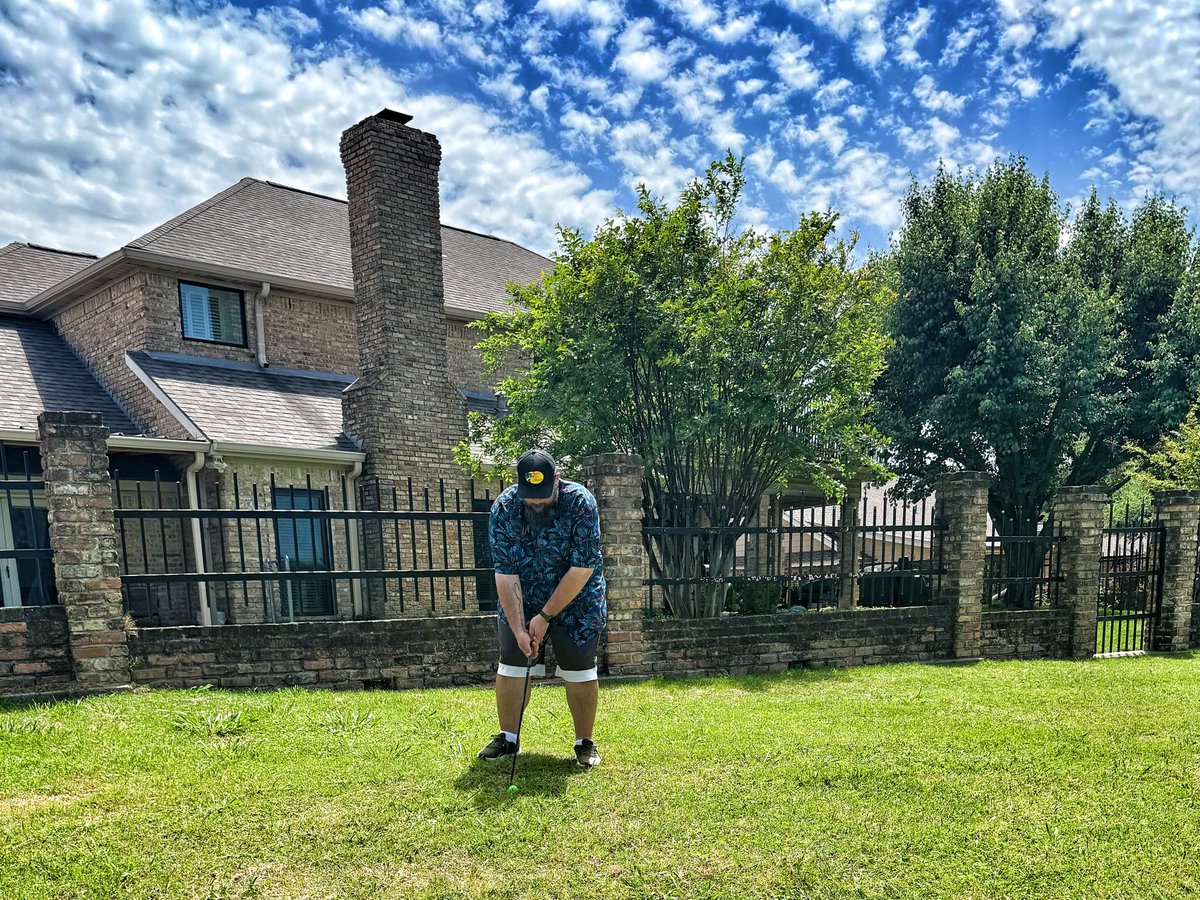 Easter plans fell through so we played 18 rounds of golf instead! We spent a lot of time in the forest looking for our colorful golf balls. It was like an Easter egg hunt! Also almost hit a house lol. Love going through life with my beautiful wife. We laughed till he cried.