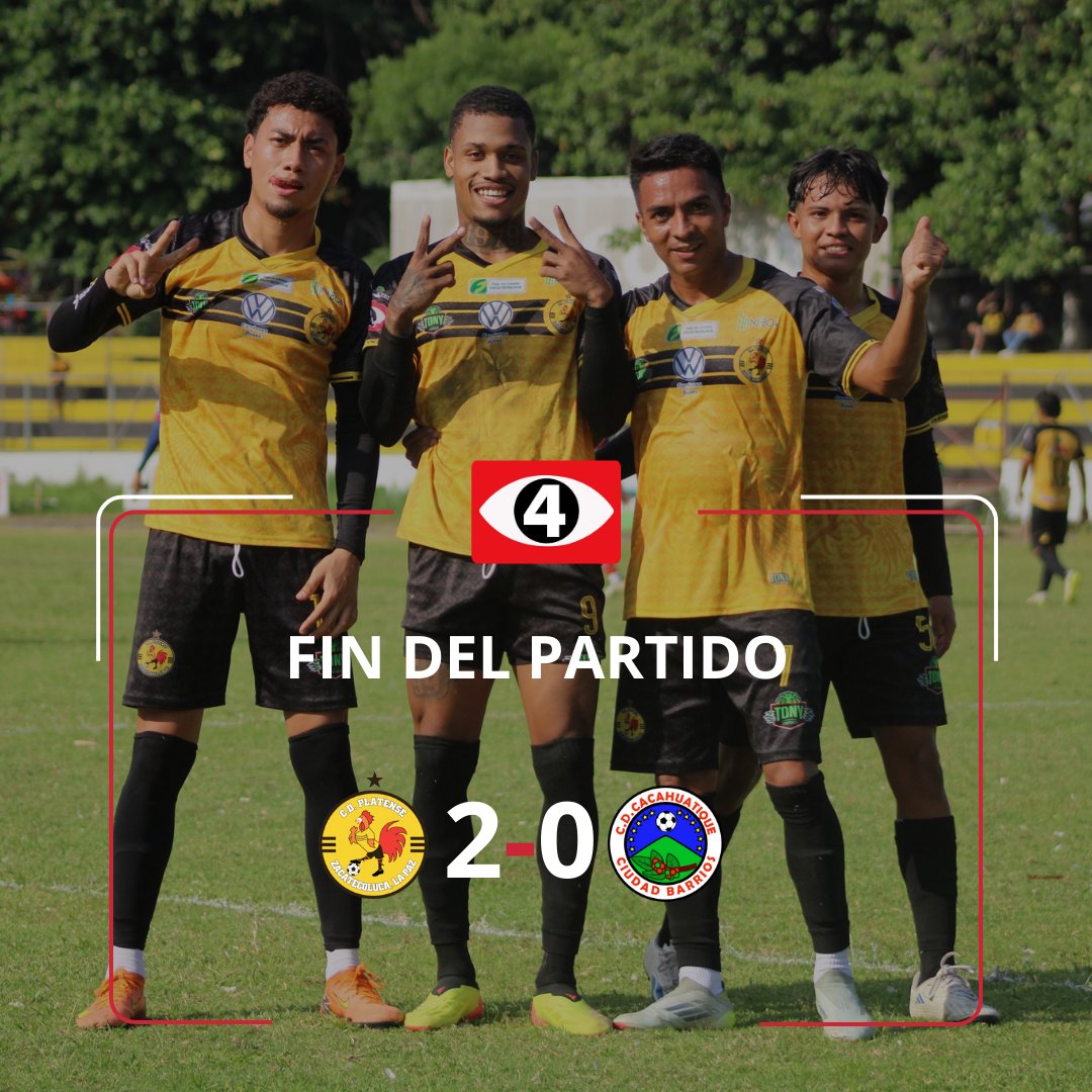 Canal 4. (@canal4tcs) on Twitter photo Platense se quedó con un tremendo triunfo como local ante Cacahuatique, con un marcador de 2-0.
#LMF⚽️🇸🇻  #Clausura2025🏆
Canal4📺 TCSGo📲
#TradiciónEnDeportes🥇 Platense se quedó con un tremendo triunfo como local ante Cacahuatique, con un marcador de 2-0.
#LMF⚽️🇸🇻  #Clausura2025🏆
Canal4📺 TCSGo📲
#TradiciónEnDeportes🥇