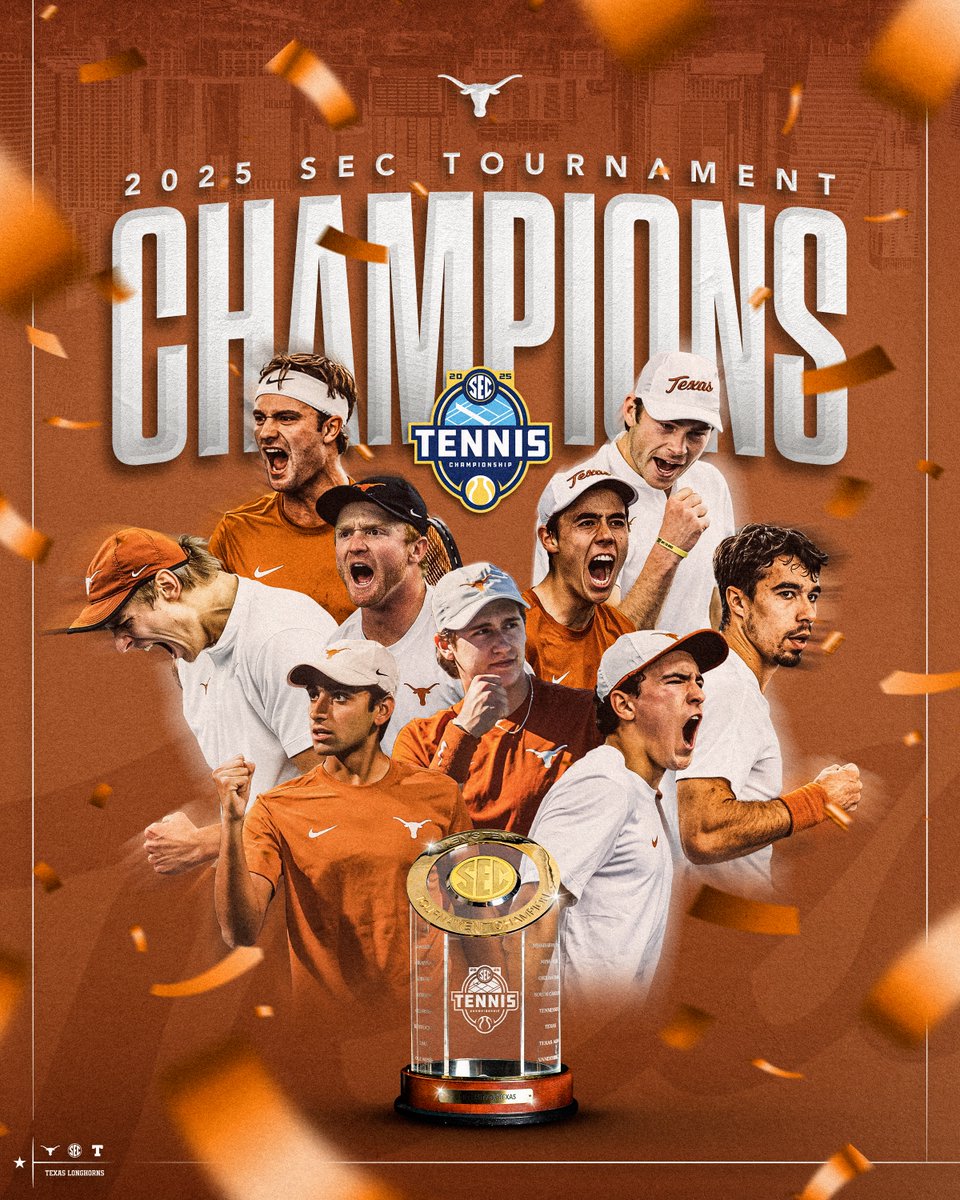 Your 2025 <a href="/SEC/">Southeastern Conference</a> Tournament Champs! #HookEm 🤘🎾