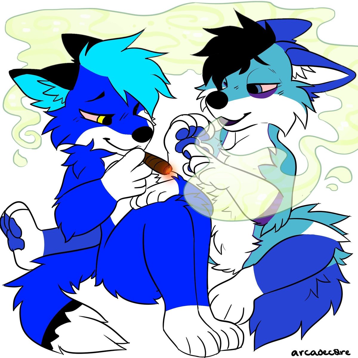 heheheh its that time of the day of the month of the year! Happy 420 Day AND Happy Easter!!!  w/ CookieTheFox (base by Arcadec0re)  

[ #Easter | #furryart | #art | #furry | #furryfandom ]