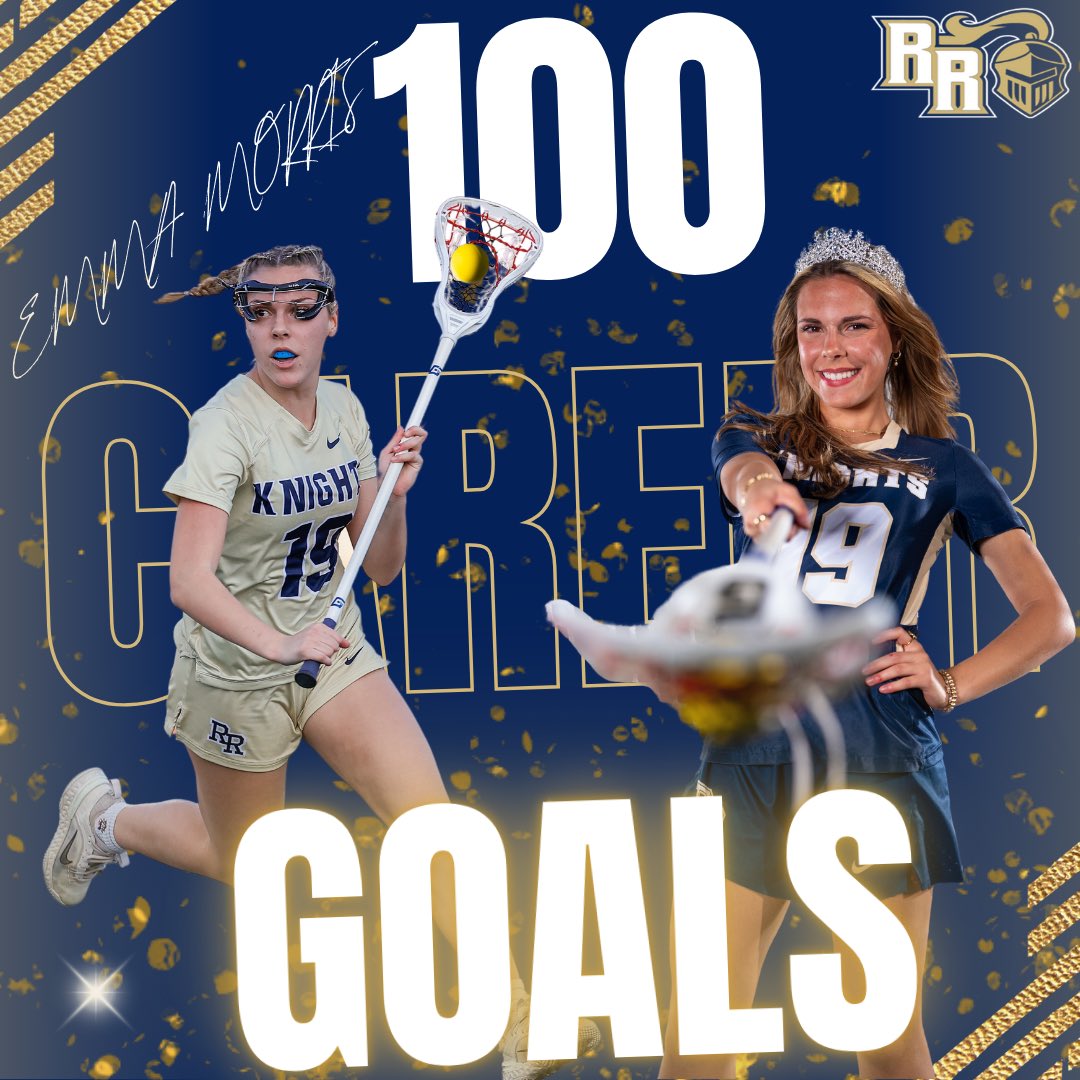 RRHS_glax's tweet image. 🚨MILESTONE ALERT🚨
Sophomore Emma Morris just eclipsed 100 career goals for the River Ridge Lady Knights 🥍 team‼️Relentless worker who is driven to succeed. Loves to compete‼️ CONGRATS Emma & GO KNIGHTS⚔️ #FAMILY #HokaHey @KnightNation_09