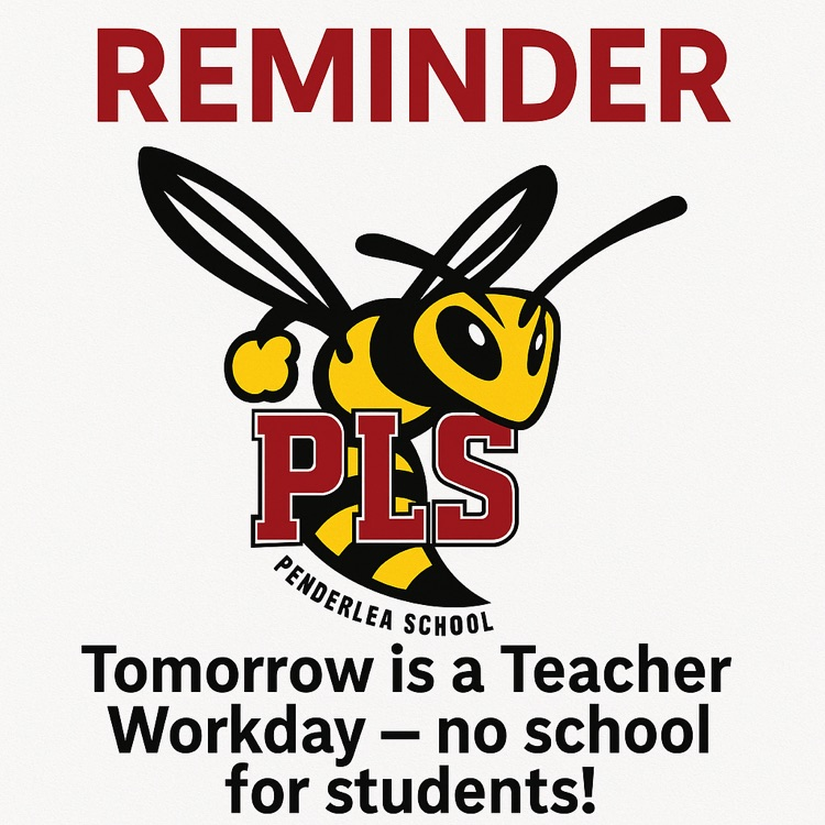 REMINDER: Tomorrow(Monday April 21st) is a Teacher Workday — no school for students!

Enjoy the day, and thank you for your continued support of Penderlea! 

#PenderleaIsThePlaceToBe #OnePender #WestsideRising #ExperienceTheExcellence