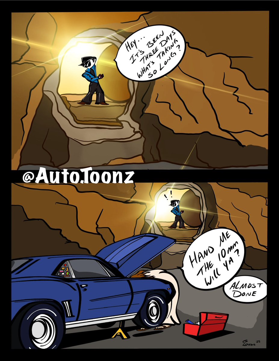 Happy Easter 🐰✌️

#Easter2025 #autotoonz #highwaycowboy #projectcar #musclecars #DigitalArtist