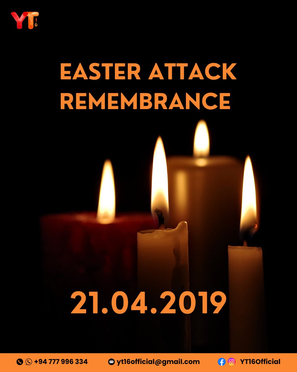 YT16OFFICIAL's tweet photo. Six years on, and the pain still echoes. The Easter Sunday tragedy in Sri Lanka changed lives forever. Today, we don’t just remember, we carry forward the strength of the survivors, the love of those lost, and the hope that such darkness never falls again.

#Easter #YT16 🧡 https://t.co/67wBE5Sler