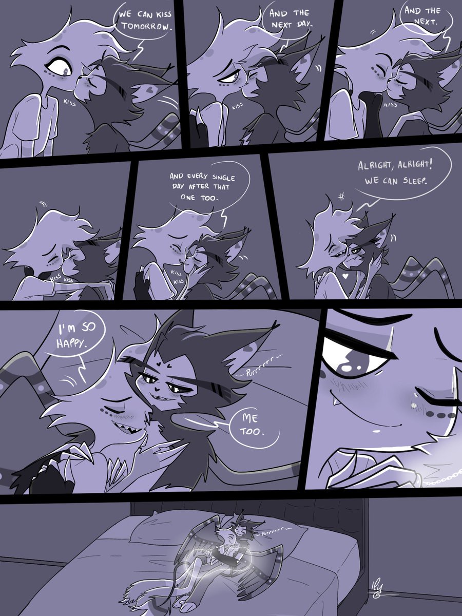 I'm re-reading "Someone You Can Bet On", the GORGEOUS #Huskerdust AU from <a href="/poziepie/">Poziepie</a>, and I NEEDED to draw this scene from ch.17 because LOOK AT ALL THOSE CUTE KISSES I'm so normal about them!!! 😭
(go read the fic if you still haven't! Link in the comments!)