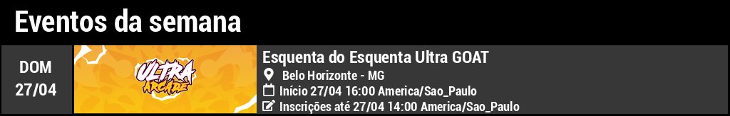 📅 [Eventos da semana]
Confira todos os eventos no PowerRankings: powerrankings.gg/sf6/nexttourna…