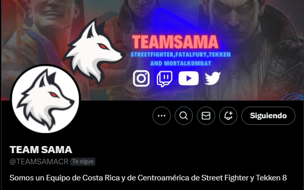 Sigue a nuestro Team SAMA 
Follow our Team SAMA

<a href="/TEAMSAMACR/">SAMA_eSports</a> 
instagram.com/team___sama/re…
tiktok.com/@teamsamacr