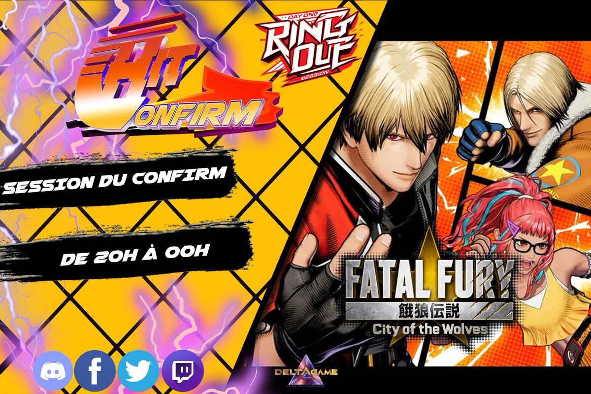 🥊Session Day One Ring Out🥊
Spécial Fatal Fury City of the Wolves

Venez doser avec nous day one COTW en nocturne !

Vendredi 25 Avril
20h - 00h
3€ (adhérents) - 6€ (non adhérents)
Deltagame, Plan de Campagne