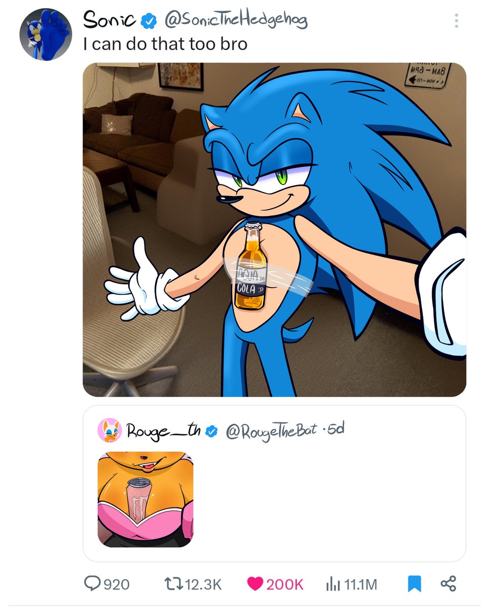Hoja_4's tweet photo. En mi mente ésta interacción tenía mucho sentido 
#SonicTheHedgehog #RougeTheBat https://t.co/uWw8NXR3eo