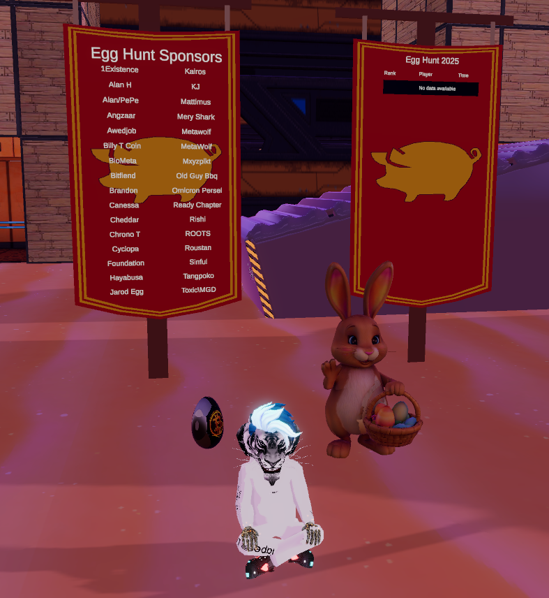 MetaWolf.DCL.ETH (@metawolfdcl) on Twitter photo Visit MetaTribePlaza to find our egg :D
Thank you so much <a href="/ExistentialNoHo/">1Existence</a> & <a href="/lastraum/">Lastraum.eth π</a> for creating this amazing hunt β₯
Join <a href="/decentraland/">Decentraland</a> today β₯
But first visit <a href="/angzaar/">Angzaar</a> at 5,-82 to start the quest Visit MetaTribePlaza to find our egg :D
Thank you so much <a href="/ExistentialNoHo/">1Existence</a> & <a href="/lastraum/">Lastraum.eth π</a> for creating this amazing hunt β₯
Join <a href="/decentraland/">Decentraland</a> today β₯
But first visit <a href="/angzaar/">Angzaar</a> at 5,-82 to start the quest