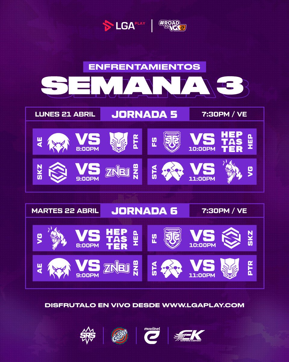 ¡VOLVEMOS A LA ACCIÓN! 🔥

No hay tiempo para descansar porque MAÑANA arranca una NUEVA SEMANA del mejor League of League del país, prepárate para SENTIR LA ADRENALINA de cada enfrentamiento que nos espera en la Grieta del Invocador. 💥

¡Sigue segundo a segundo de estos