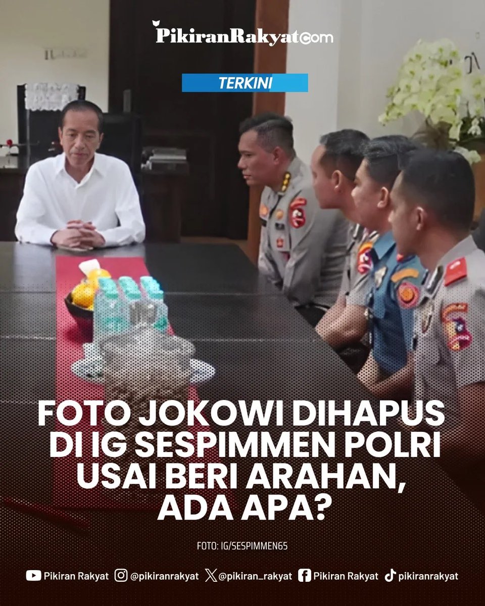 Jabatan Jokowi skrng apa si
Ko gak diem2 aja di rumah
Kan udh jadi warga sipil skrng masih aja ngatur2 ngasih arahan sama instansi polri
Mau buat rencana apa si dia 
Gak bisa diem heran.