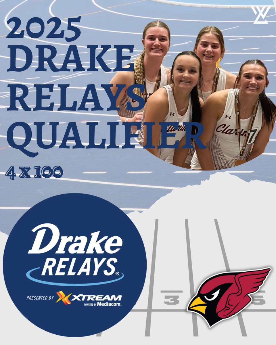 Clarinda Track and Field (@cardinalstrack) on Twitter photo Congratulations to our <a href="/DrakeRelays/">Drake Relays</a> qualifiers! Jerzee will run the 100 Friday morning and the 4x1’s will run on Saturday. #GoCards Congratulations to our <a href="/DrakeRelays/">Drake Relays</a> qualifiers! Jerzee will run the 100 Friday morning and the 4x1’s will run on Saturday. #GoCards