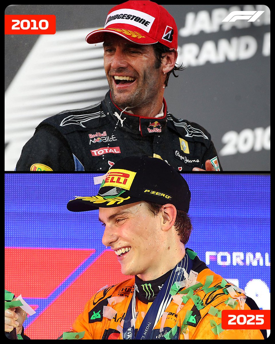 F1's tweet photo. 15 years later... 👀

Oscar Piastri is the first Australian to lead the drivers'
championship since his manager, Mark Webber, back in 2010 🇦🇺

#F1 #SaudiArabianGP https://t.co/5rtcgvGxva