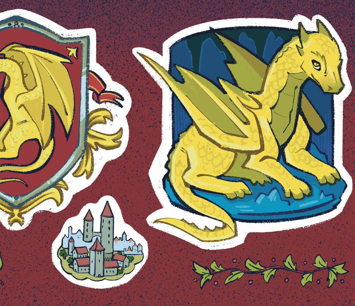 little preview of some #merlin stickers i’ll be selling at an event in two weeks! 🗡️