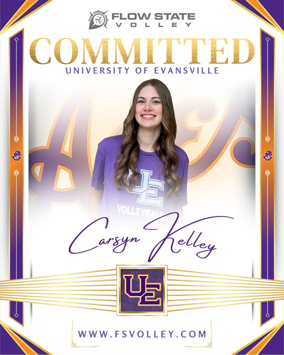 Flow State Volley (@flowstatevolley) on Twitter photo Congratulations to 2026 Setter, Carsyn Kelley, on her commitment to the University of Evansville! #ForTheAces
<a href="/UEAthletics_VB/">UE Volleyball</a> <a href="/iowaselectvbc/">Iowa Select VBC</a> <a href="/PrepDigIA/">Prep Dig Iowa</a> <a href="/PrepVolleyball/">PrepVolleyball.com</a>
#volleyball #committed #volleyballrecruiting Congratulations to 2026 Setter, Carsyn Kelley, on her commitment to the University of Evansville! #ForTheAces
<a href="/UEAthletics_VB/">UE Volleyball</a> <a href="/iowaselectvbc/">Iowa Select VBC</a> <a href="/PrepDigIA/">Prep Dig Iowa</a> <a href="/PrepVolleyball/">PrepVolleyball.com</a>
#volleyball #committed #volleyballrecruiting
