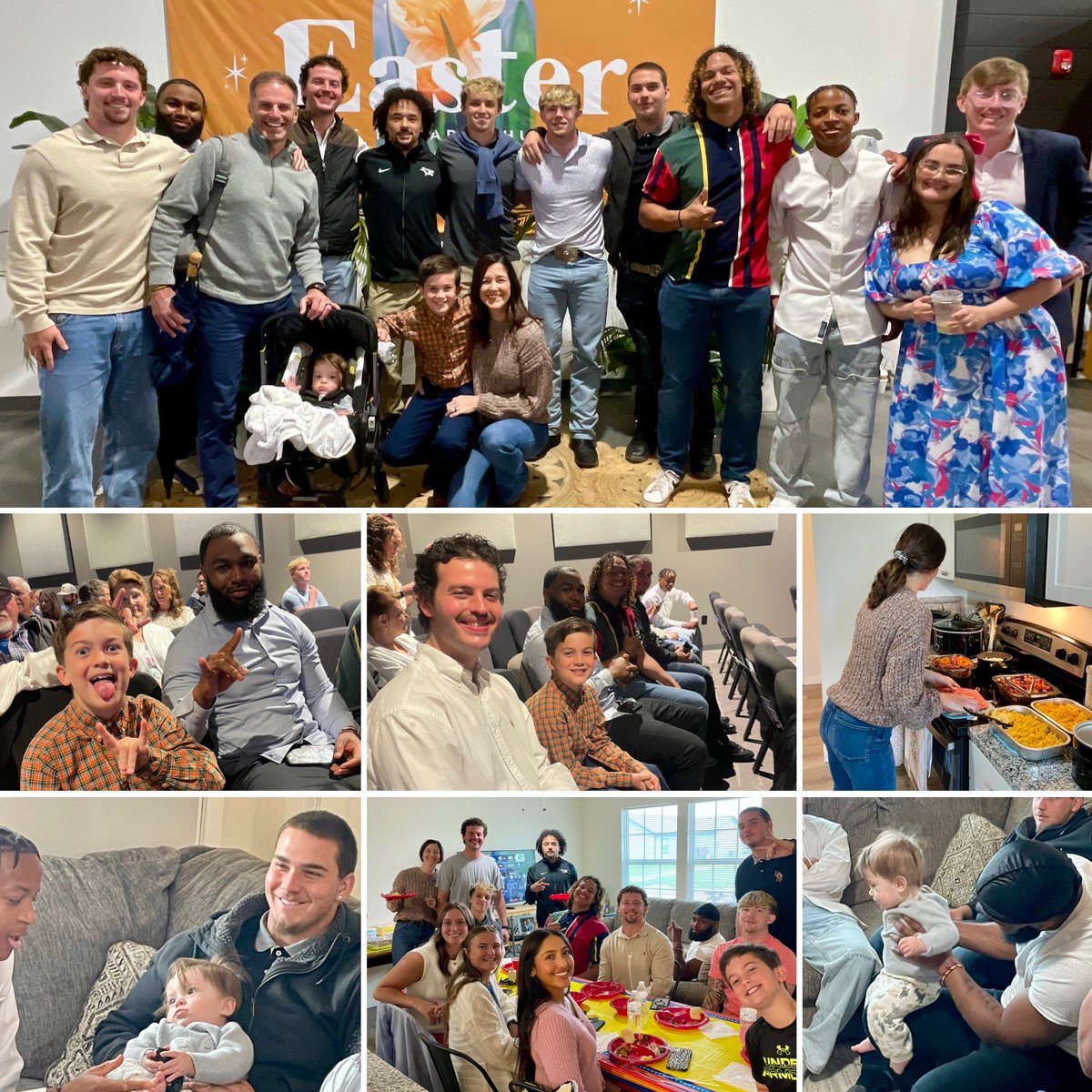 Happy Easter!!! He is RISEN! Wish more of our guys could’ve come!!! This is what makes family special!! Kayla prepared for a few for Easter dinner and we ended up with 15 and had enough food! God is Good!! ROLL YOTES!!!