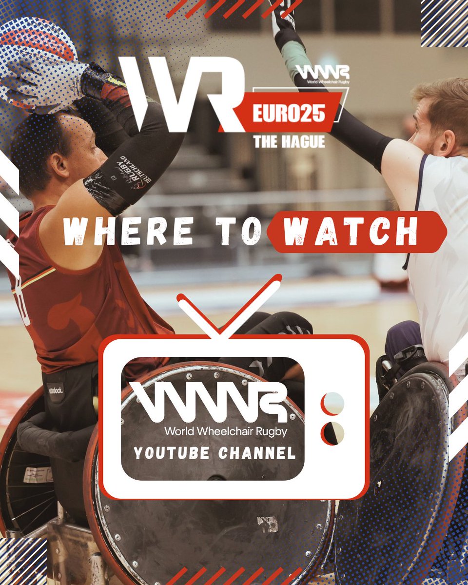 Don’t miss the Division A European Championship in the Netherlands next week! ✨
Here is the link to our Youtube channel : m.youtube.com/@worldwheelcha…
Stay tuned! 📺

#wwr #wheelchairrugby #europeanchampionship2025
