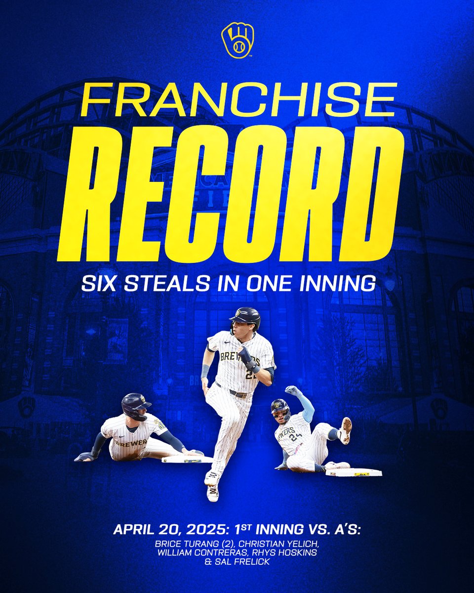 Brewers's tweet photo. That's Brewers Baseball, baby https://t.co/VDV7ingwPd