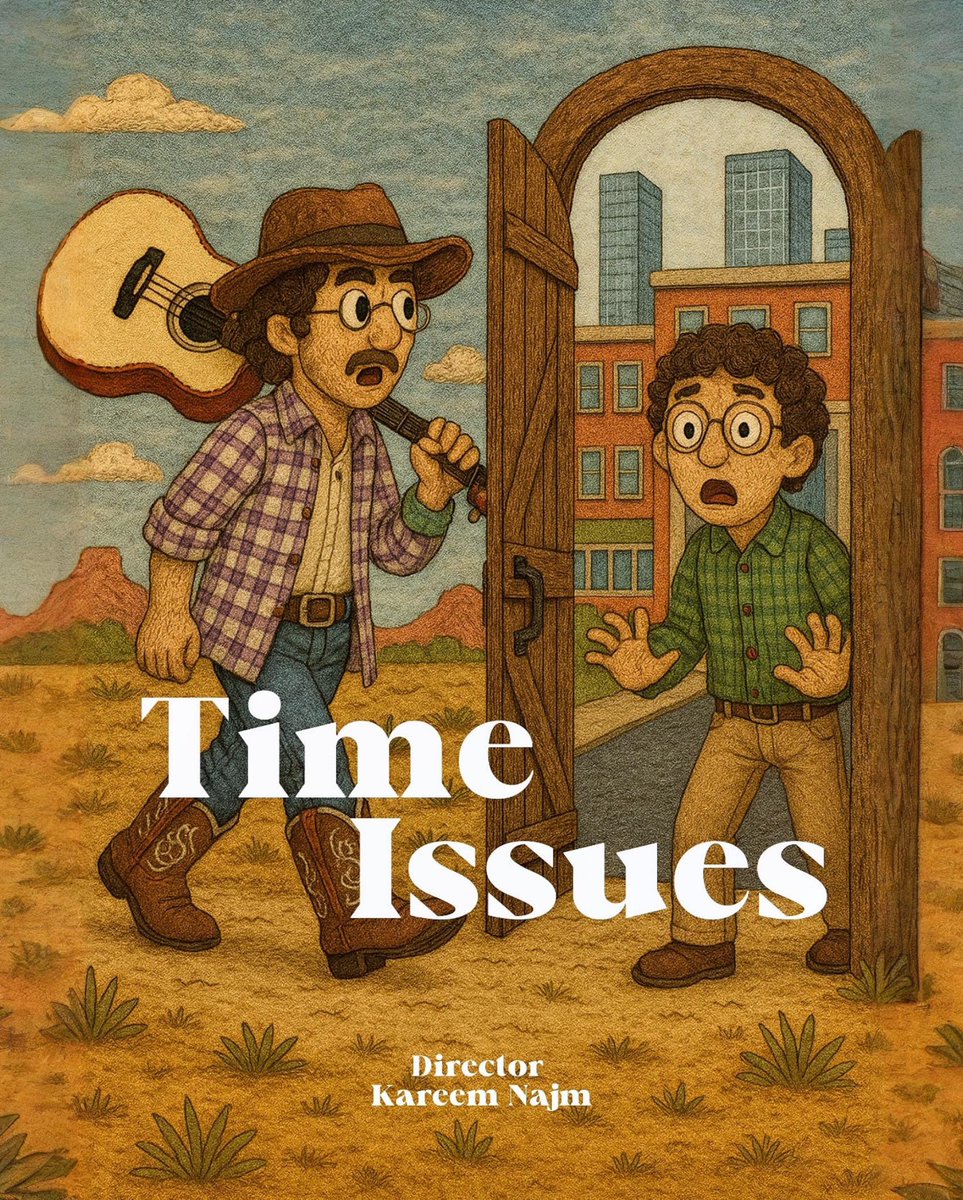 “Time Issues”

Our new play is going to be about a cowboy dropped high school in 1996 and got back in at 2025 let’s see what difficulties and challenges he will face .!🎭

22 April Tuesday
In wadi Makkah at 12 pm 🕛
#اليوم_العالمي_للغة_الإنجليزية