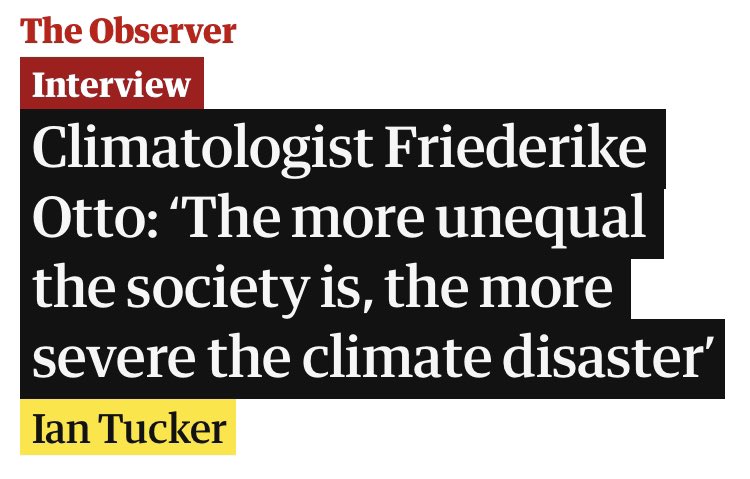 Was die #Klimakrise zur Krise macht, ist die zugrunde liegende #Ungleichheit. Mehr dazu in diesem spannenden #Interview: theguardian.com/environment/20… <a href="/guardian/">The Guardian</a>