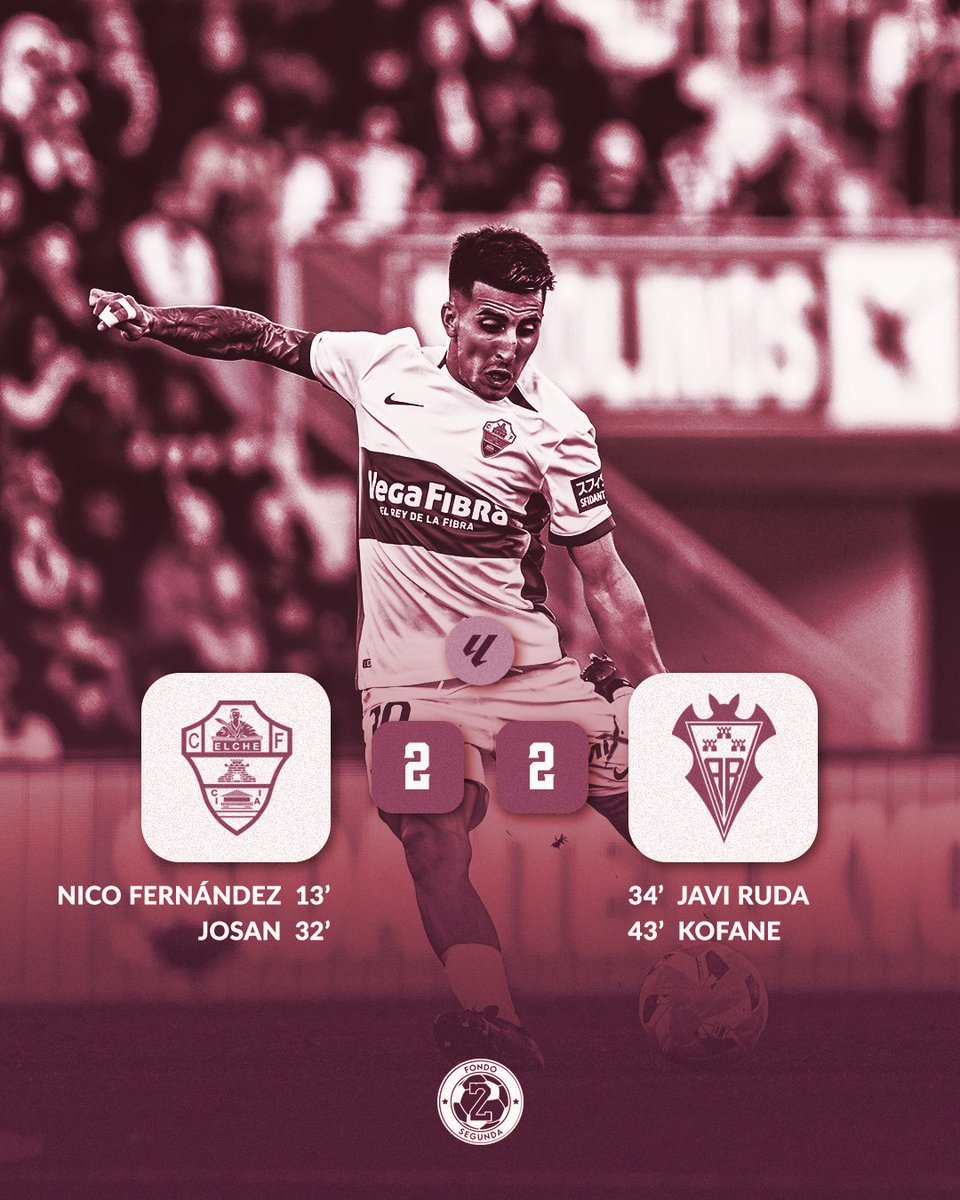 🥊 El #AlbaceteBalompié acaba con la racha de triunfos en casa del #ElcheCF con remontada incluida

✍️ La crónica del partido y las notas de los jugadores, por <a href="/EduardPE97/">Eduard París</a>

fondosegunda.com/el-albacete-sa…