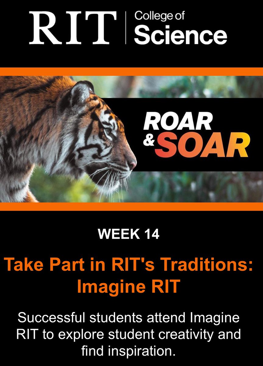André O. Hudson, PhD (@hudsonlabrit) on Twitter photo Hey <a href="/RITscience/">College of Science at RIT</a> Tigers, past present, and future! Get ready to feel the roar!
Imagine RIT is back on April 26, and you’re invited to experience the innovation, creativity, and Tiger pride that define our community. Whether you’re exploring cutting-edge exhibits, reconnecting Hey <a href="/RITscience/">College of Science at RIT</a> Tigers, past present, and future! Get ready to feel the roar!
Imagine RIT is back on April 26, and you’re invited to experience the innovation, creativity, and Tiger pride that define our community. Whether you’re exploring cutting-edge exhibits, reconnecting