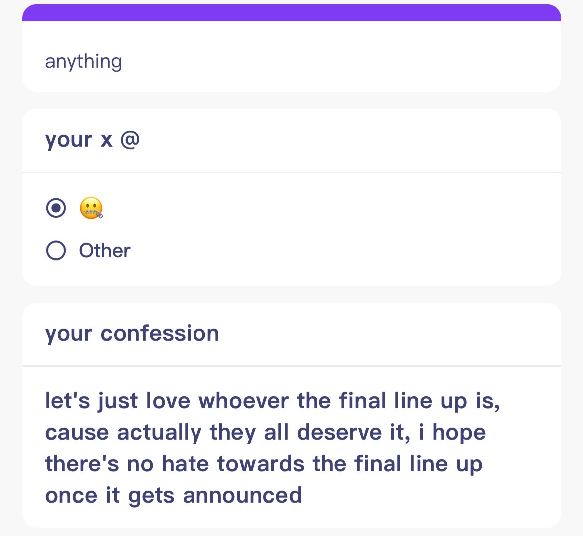 kkyunyangz_'s tweet photo. if any of my picks doesn’t debut, i’ll be bitter for at least two weeks #IDCCCCC https://t.co/BST49aiDDj