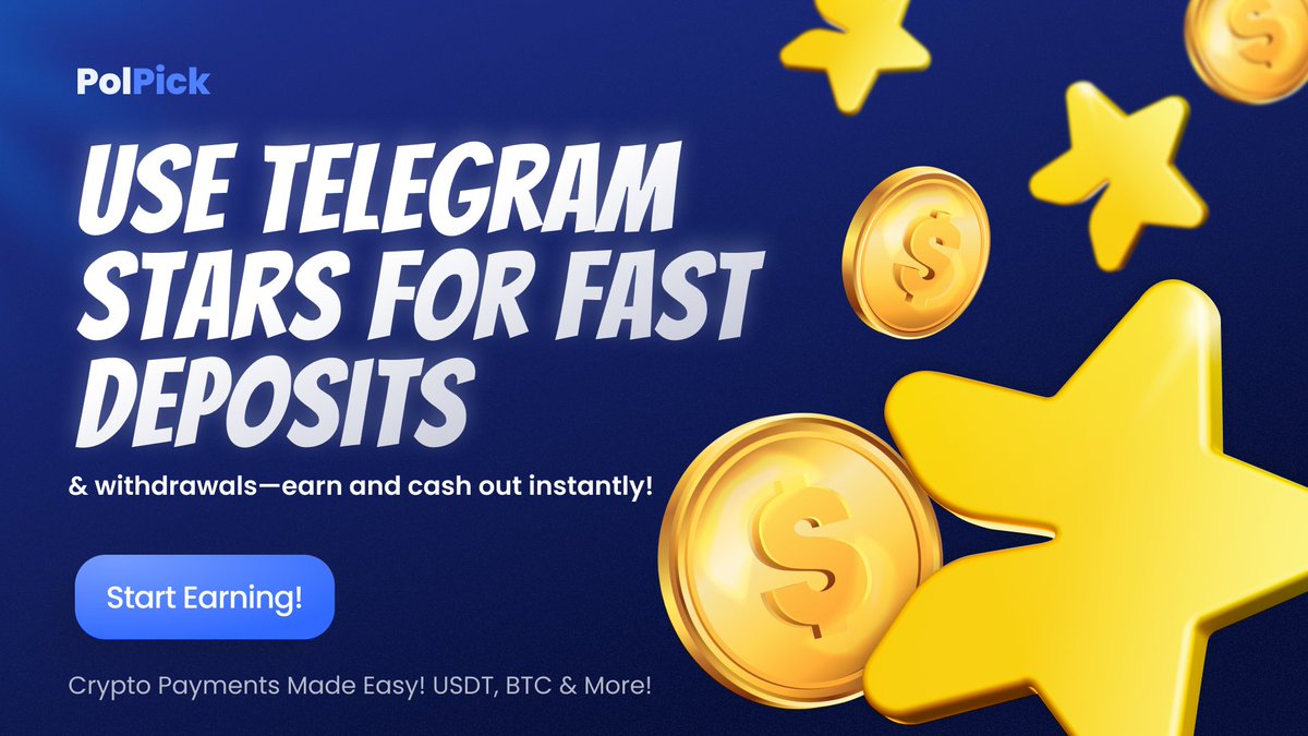 PolpickOfficial's tweet photo. ✨ Use Telegram Stars for Fast Deposits!
💰 Instant top-ups, easy withdrawals.
No delays, just play!
👉 Link in bio https://t.co/Vodp0NH6wd
