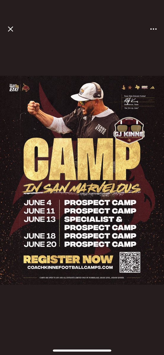 Reese Rusher (@reese_rusher07) on Twitter photo Big thank you to <a href="/CoachMicahLopez/">Micah Lopez</a> for the <a href="/TXSTATEFOOTBALL/">Texas State Football</a> camp invite <a href="/the_CoachTC/">Coach Collins</a> <a href="/coachcreeve/">Charlie Reeve</a> <a href="/RecruitCalallen/">Calallen Wildcats Recruiting</a> Big thank you to <a href="/CoachMicahLopez/">Micah Lopez</a> for the <a href="/TXSTATEFOOTBALL/">Texas State Football</a> camp invite <a href="/the_CoachTC/">Coach Collins</a> <a href="/coachcreeve/">Charlie Reeve</a> <a href="/RecruitCalallen/">Calallen Wildcats Recruiting</a>