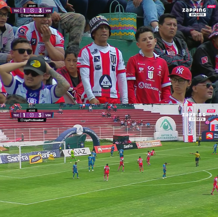VARLINE_EC's tweet photo. La hinchada del "Rodillo Rojo" lo dice todo... 

 MINUTO 68" Del 2do tiempo
@TecnicoUOficial 1 vs 3 @vinotinto_ec 

#LigaProEcuabet https://t.co/6OHrzGVVTg