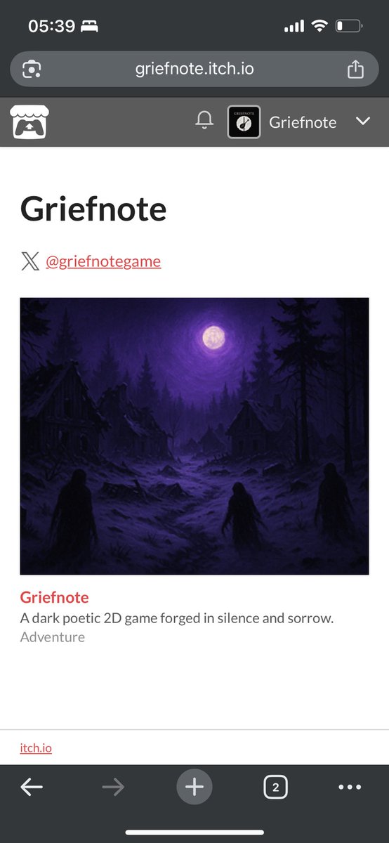 griefnotegame's tweet photo. Griefnote is now on https://t.co/WqDeIQGubb! 

The game’s page is live, and the Dev Log has begun! Check out the updates and share your thoughts!

🔗 https://t.co/WqDeIQGubb

#IndieGame #GameDev #PixelArt #DarkFantasy #ActionAdventure 
#IndieGame #GameDev #PixelArt #DarkFantasy https://t.co/71QgjrLgDc