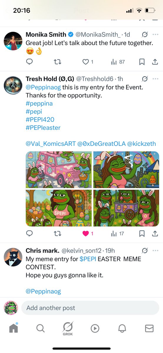 We have 3 people entering the meme contest still till till draw later 

Comment on the status below for a chance to win some $pepi tokens 

x.com/peppinaog/stat…

Good luck to all that entered!!