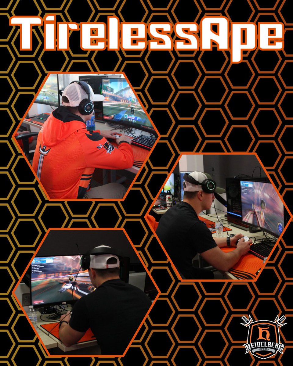 Up next, meet Mike Dalton — or as you may know him, TirelessApe!
Mike is a Management major and a key player on our Rocket League team. Outside of Esports, he also serves as the President of the Student Military Support group on campus 🇺🇸🎮